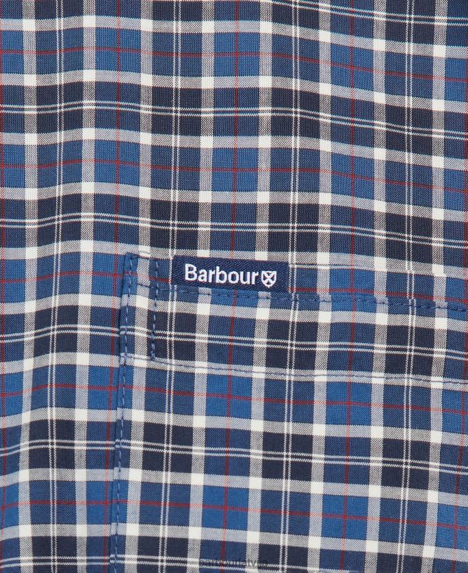 Barbour vīriešiem lomonda pielāgots krekls P8J88A329 apģērbs pusnakts tartāns