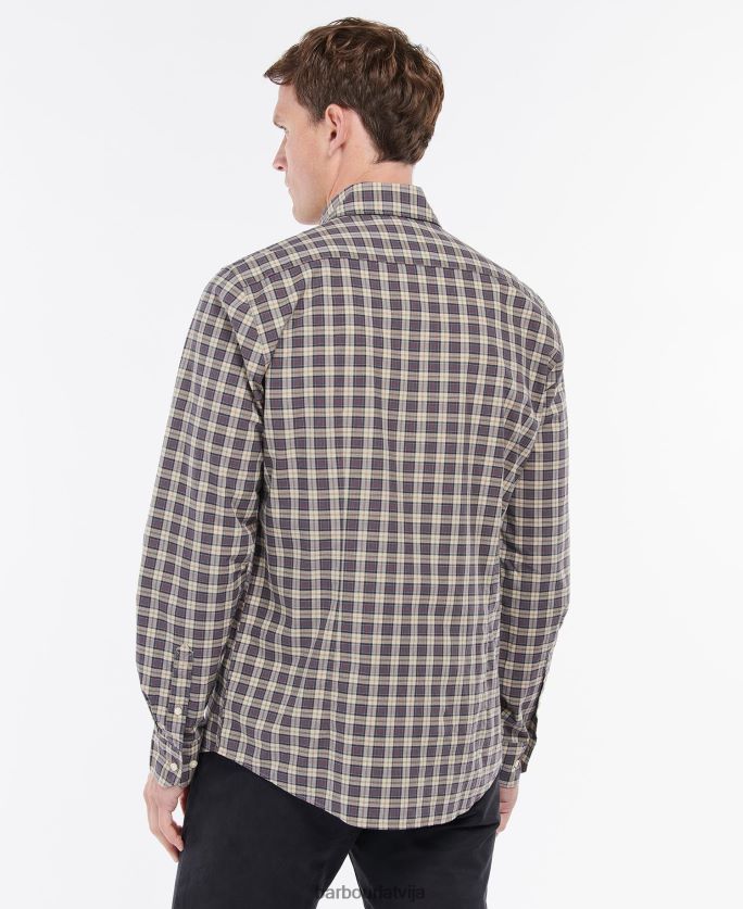 Barbour vīriešiem lomonda pielāgots krekls P8J88A369 apģērbs mazgātas olīvas