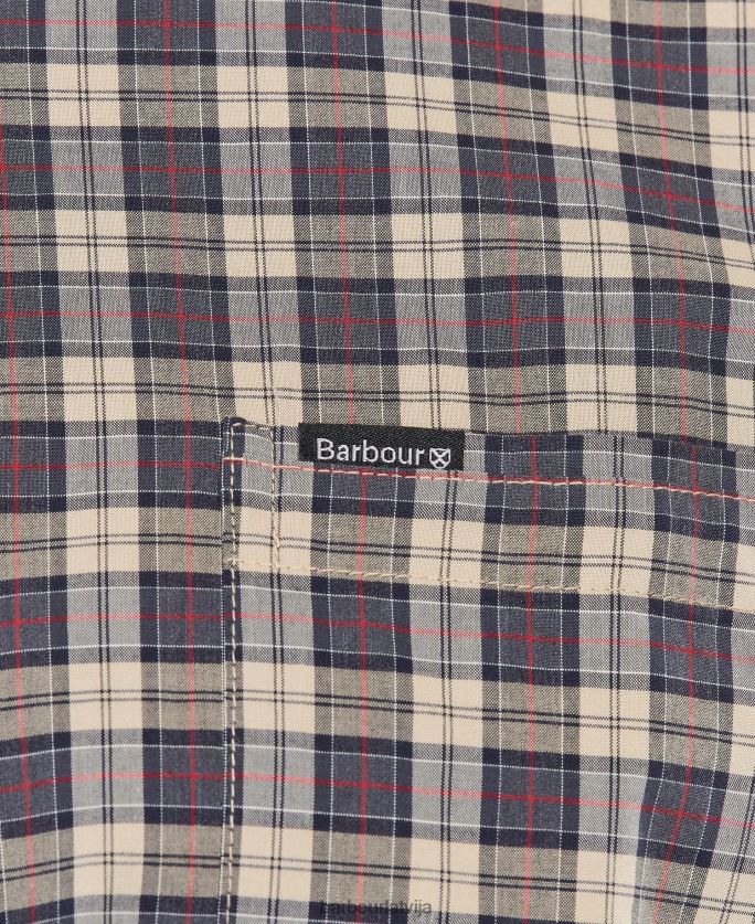 Barbour vīriešiem lomonda pielāgots krekls P8J88A369 apģērbs mazgātas olīvas