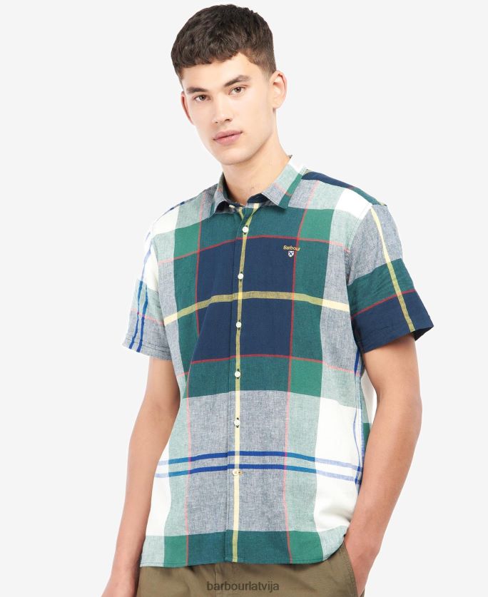 Barbour vīriešiem marvina tartāna krekls P8J88A481 apģērbs vasaras efeja