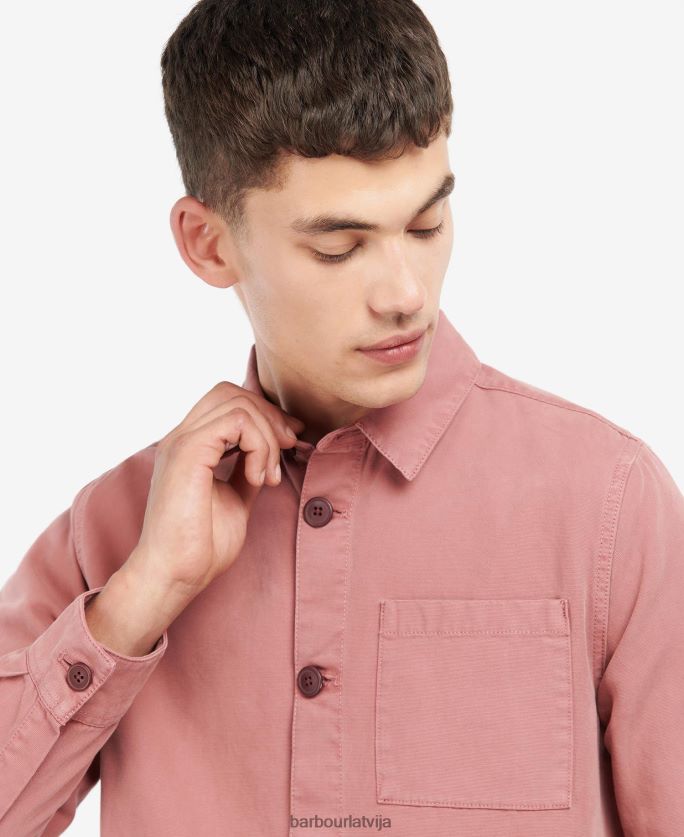 Barbour vīriešiem mazgāts kokvilnas virskrekls P8J88A300 apģērbs balinātas olīvas