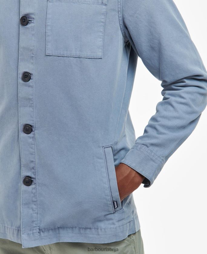 Barbour vīriešiem mazgāts kokvilnas virskrekls P8J88A523 apģērbs balinātas olīvas