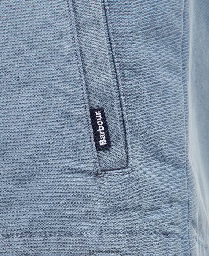 Barbour vīriešiem mazgāts kokvilnas virskrekls P8J88A523 apģērbs balinātas olīvas