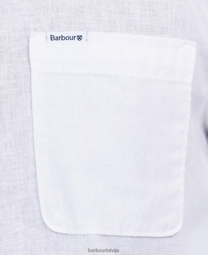 Barbour vīriešiem nelsonam pielāgots krekls P8J88A327 apģērbs balts