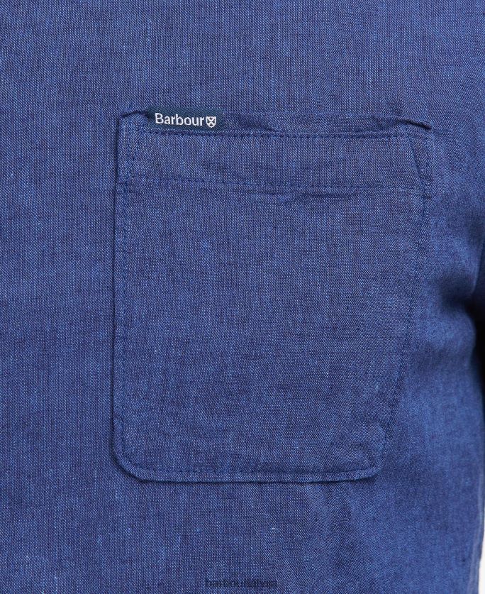 Barbour vīriešiem nelsonam pielāgots krekls P8J88A358 apģērbs balinātas olīvas