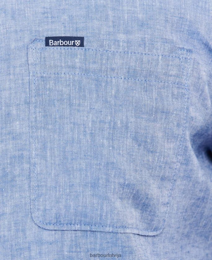 Barbour vīriešiem nelsonam pielāgots krekls P8J88A360 apģērbs balts