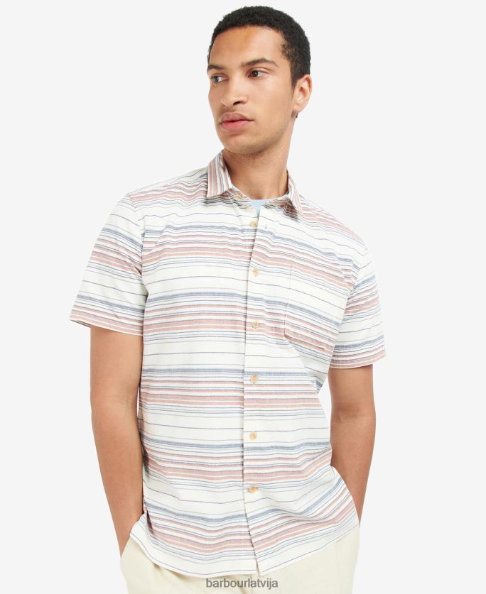 Barbour vīriešiem nesot svītrainu kreklu P8J88A376 apģērbs ekru