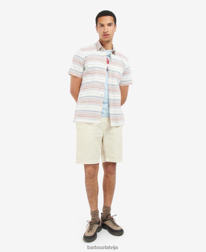 Barbour vīriešiem nesot svītrainu kreklu P8J88A376 apģērbs ekru