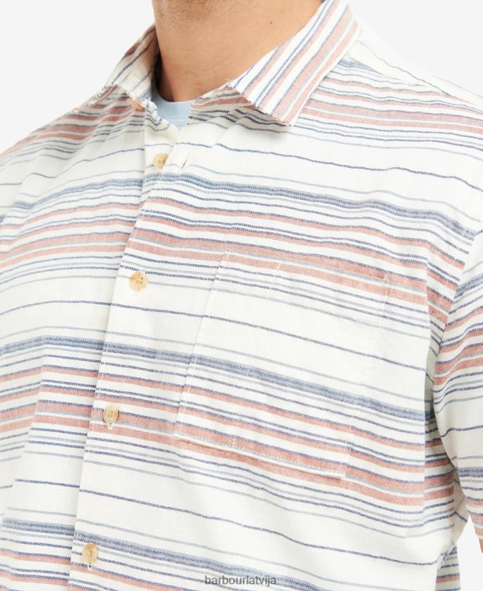 Barbour vīriešiem nesot svītrainu kreklu P8J88A376 apģērbs ekru
