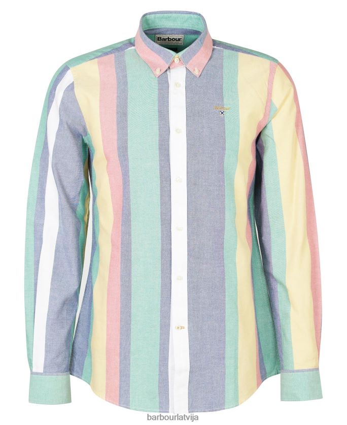 Barbour vīriešiem pilnībā svītrains krekls P8J88A494 apģērbs Chambray