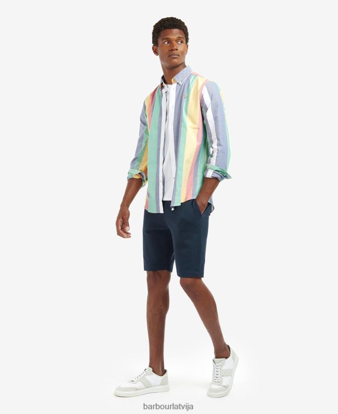 Barbour vīriešiem pilnībā svītrains krekls P8J88A494 apģērbs Chambray