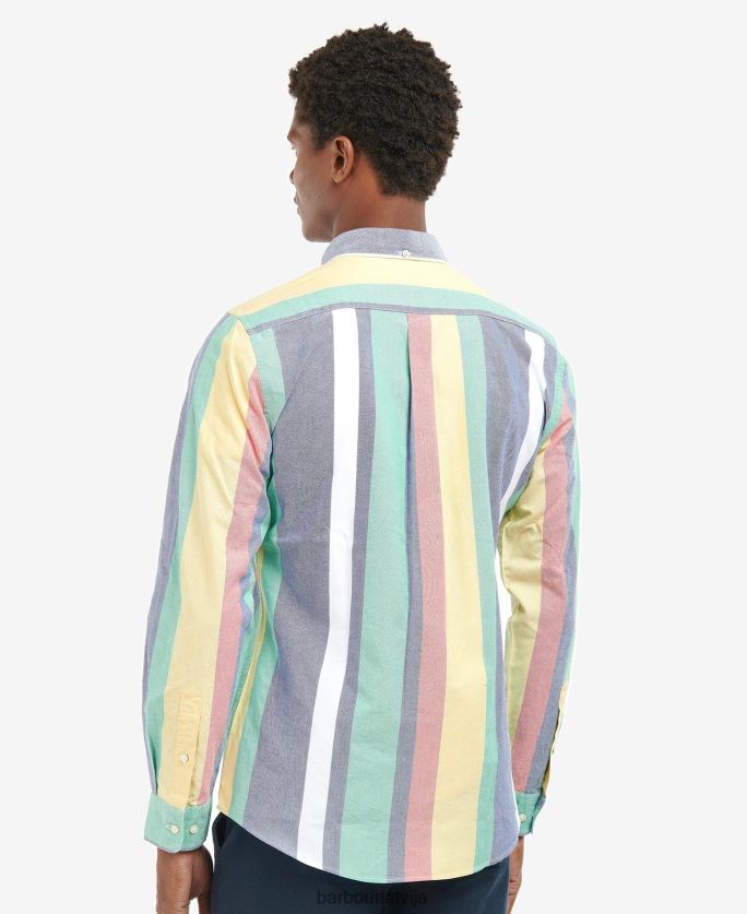 Barbour vīriešiem pilnībā svītrains krekls P8J88A494 apģērbs Chambray