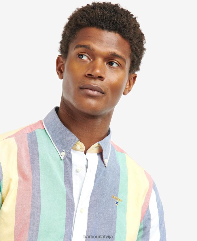 Barbour vīriešiem pilnībā svītrains krekls P8J88A494 apģērbs Chambray