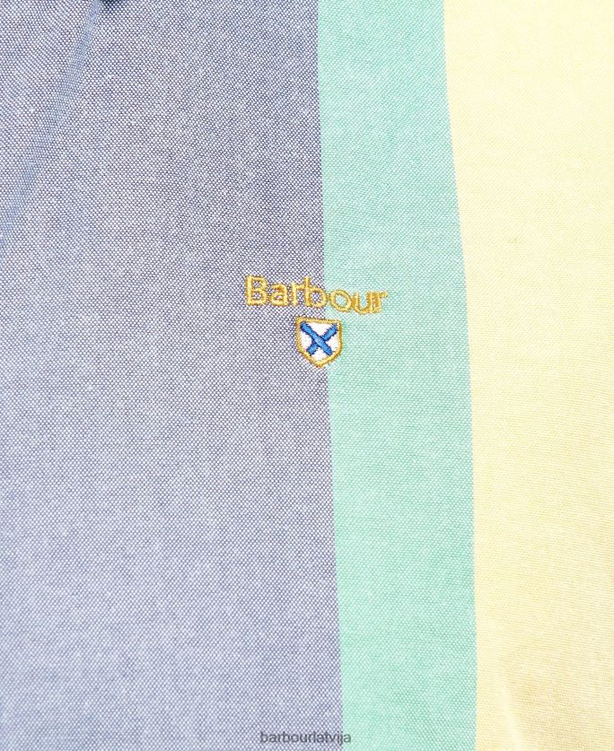 Barbour vīriešiem pilnībā svītrains krekls P8J88A494 apģērbs Chambray