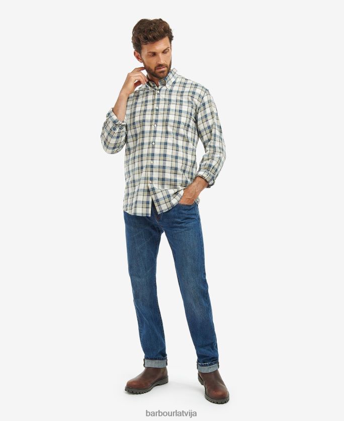 Barbour vīriešiem seglu rūta krekls P8J88A397 apģērbs flote
