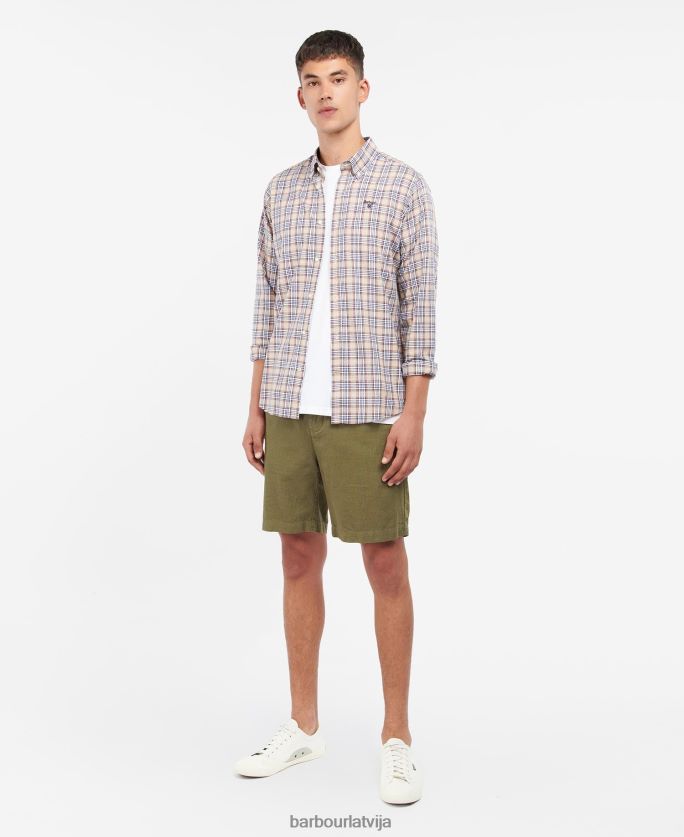 Barbour vīriešiem spillman pielāgots krekls P8J88A450 apģērbs akmens