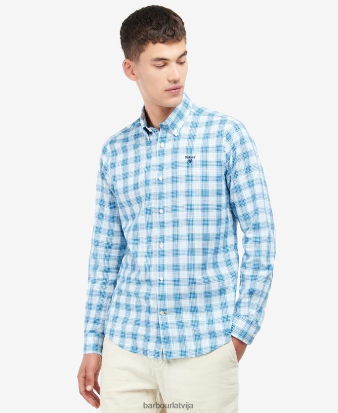 Barbour vīriešiem spillman pielāgots krekls P8J88A462 apģērbs akmens