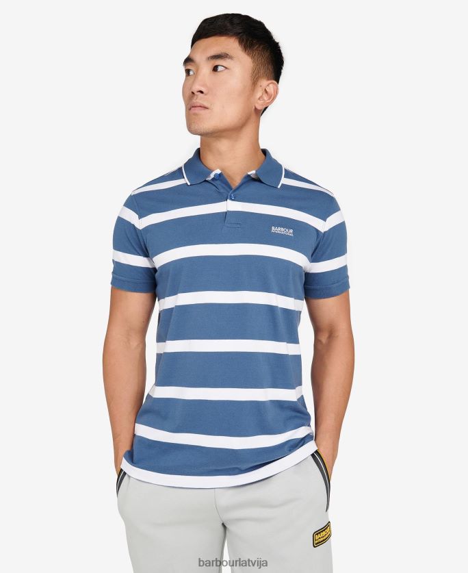 Barbour vīriešiem Cobain svītrains polo krekls P8J88A677 apģērbs zils horizonts/balts