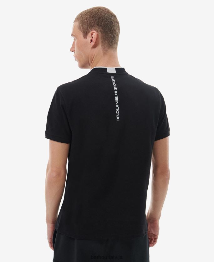 Barbour vīriešiem Lewis sporta polo krekls P8J88A675 apģērbs klasisks melns