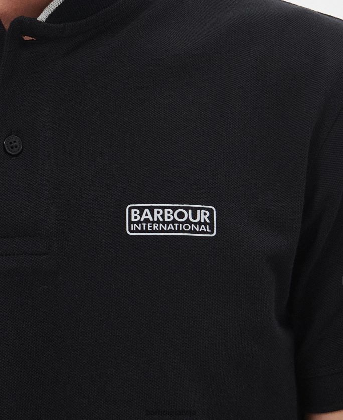 Barbour vīriešiem Lewis sporta polo krekls P8J88A675 apģērbs klasisks melns