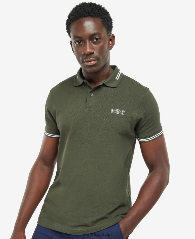 Barbour vīriešiem būtisks polo krekls ar uzgali P8J88A614 apģērbs purpursarkana