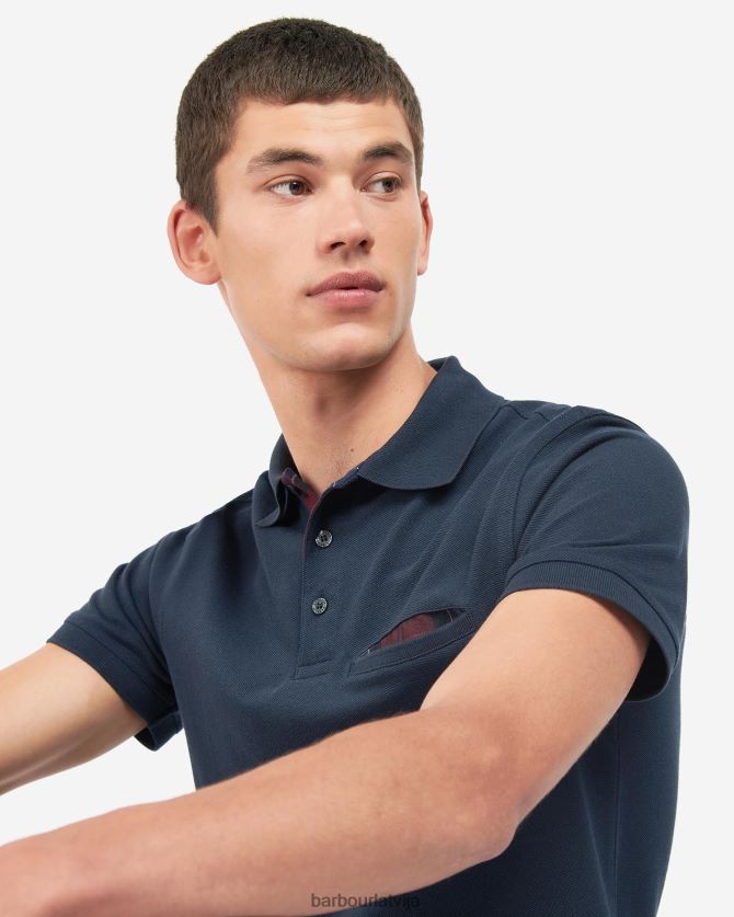 Barbour vīriešiem barwick polo krekls P8J88A702 apģērbs pelēkais merģelis