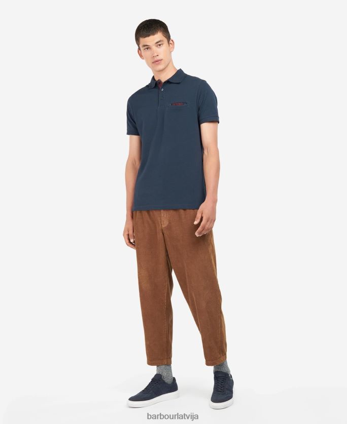 Barbour vīriešiem barwick polo krekls P8J88A702 apģērbs pelēkais merģelis