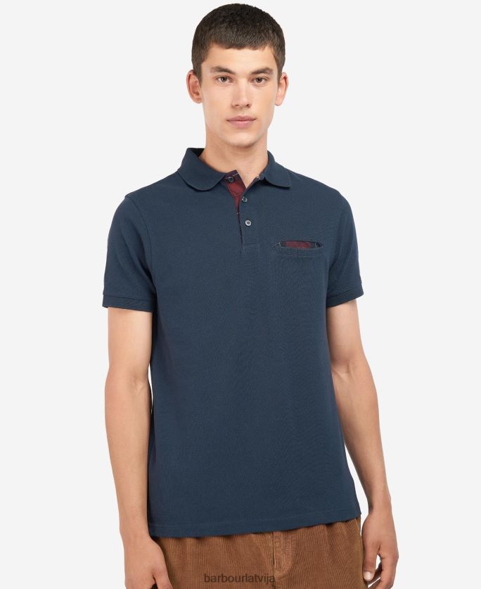 Barbour vīriešiem barwick polo krekls P8J88A702 apģērbs pelēkais merģelis