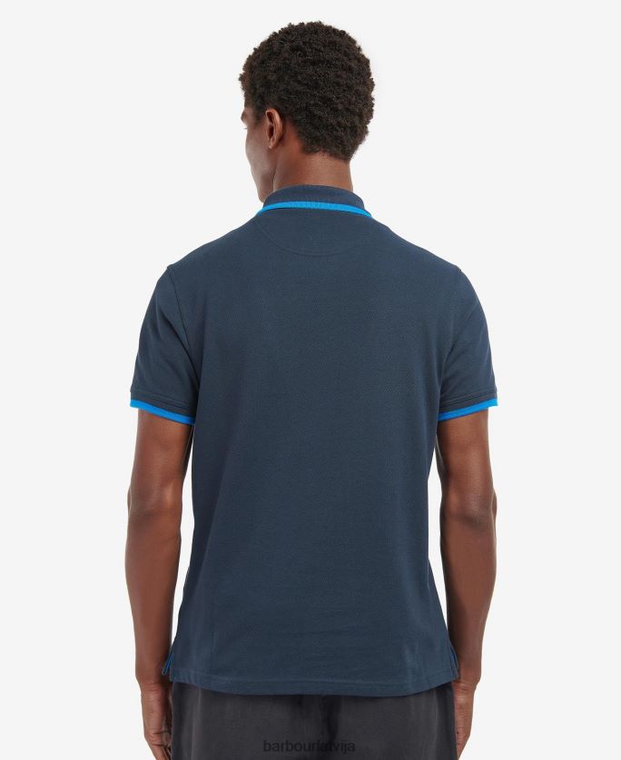Barbour vīriešiem beaumont zip polo krekls P8J88A735 apģērbs klasiskā flote