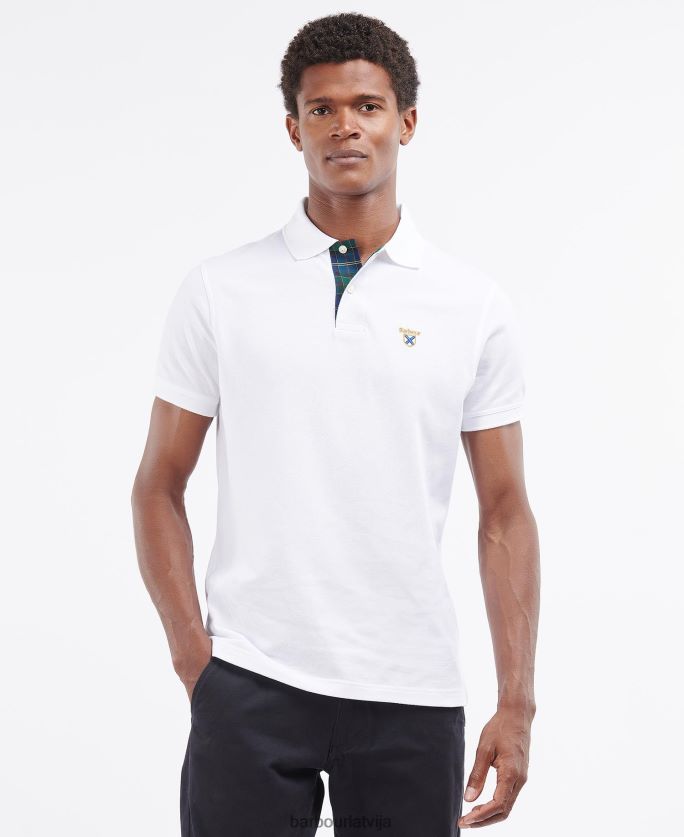 Barbour vīriešiem biedrības polo krekls P8J88A611 apģērbs pelēkais merģelis