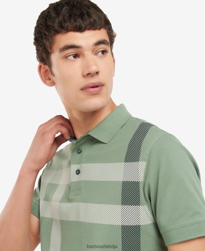 Barbour vīriešiem blaine polo krekls P8J88A712 apģērbs mazgāts akmens