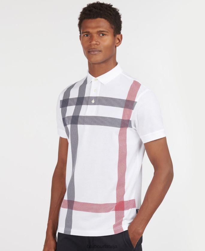 Barbour vīriešiem blaine polo krekls P8J88A730 apģērbs balts