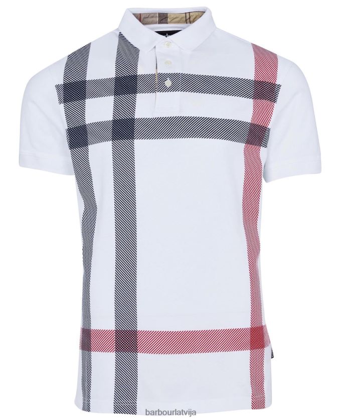 Barbour vīriešiem blaine polo krekls P8J88A730 apģērbs balts