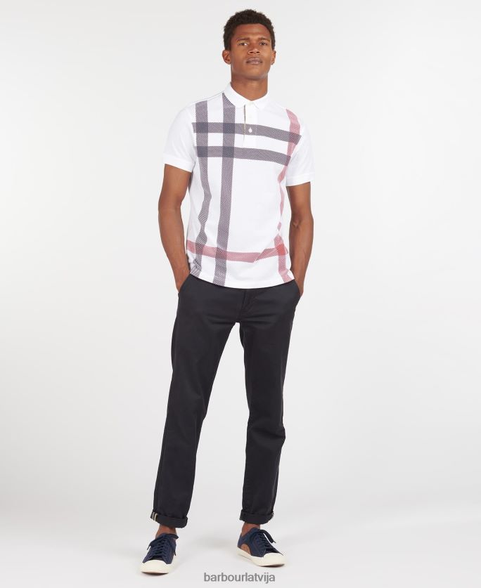 Barbour vīriešiem blaine polo krekls P8J88A730 apģērbs balts