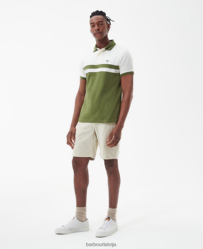 Barbour vīriešiem bonnington polo krekls P8J88A607 apģērbs dedzināta olīve