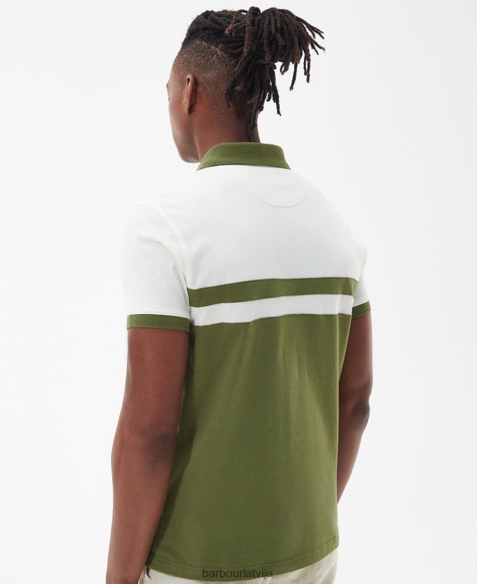 Barbour vīriešiem bonnington polo krekls P8J88A607 apģērbs dedzināta olīve