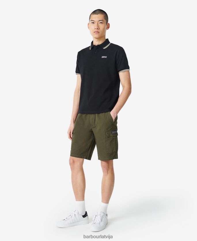 Barbour vīriešiem braucēja polo krekls ar uzgali P8J88A646 apģērbs arhīvs olīvu