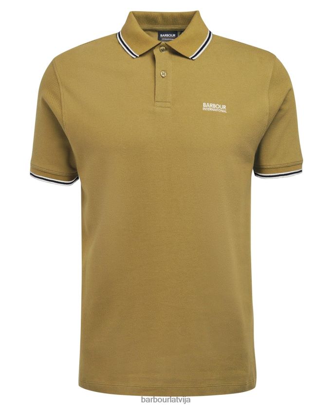 Barbour vīriešiem braucēja polo krekls ar uzgali P8J88A671 apģērbs arhīvs olīvu