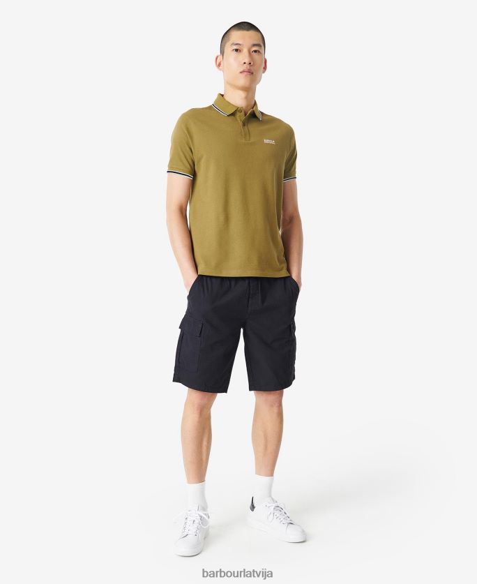 Barbour vīriešiem braucēja polo krekls ar uzgali P8J88A671 apģērbs arhīvs olīvu
