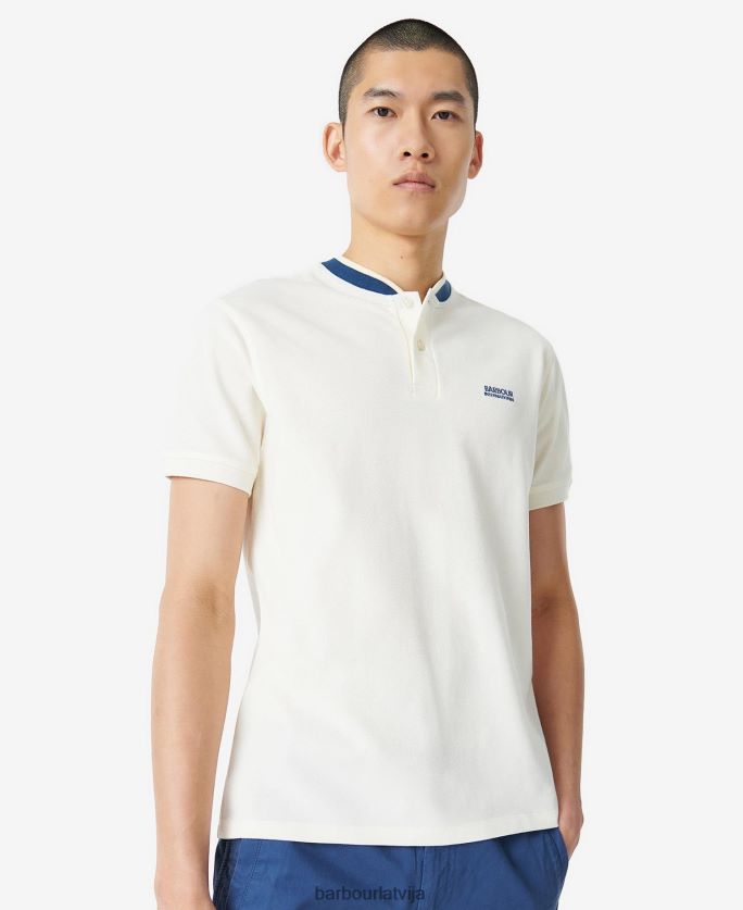Barbour vīriešiem dobbs polo krekls P8J88A668 apģērbs čuksti balts