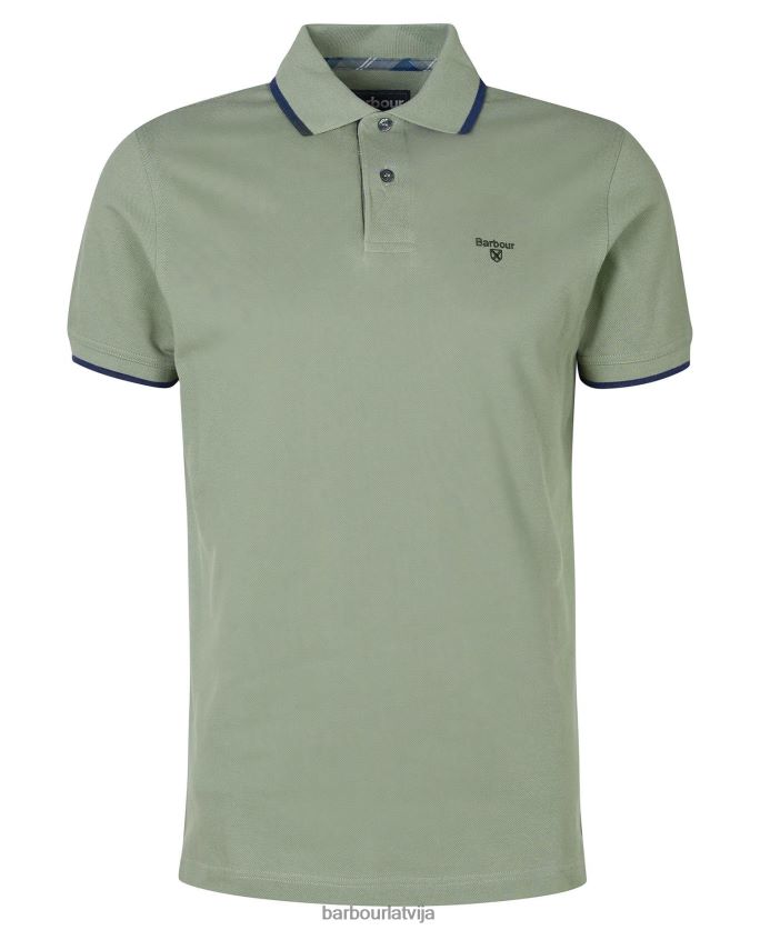 Barbour vīriešiem easingtonas polo krekls P8J88A687 apģērbs agaves zaļa