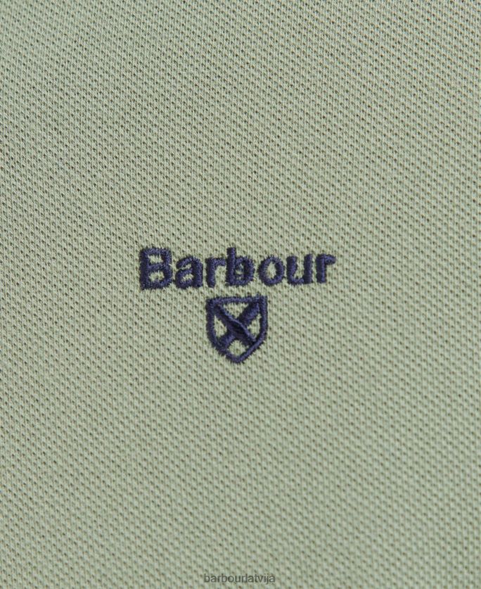 Barbour vīriešiem easingtonas polo krekls P8J88A687 apģērbs agaves zaļa