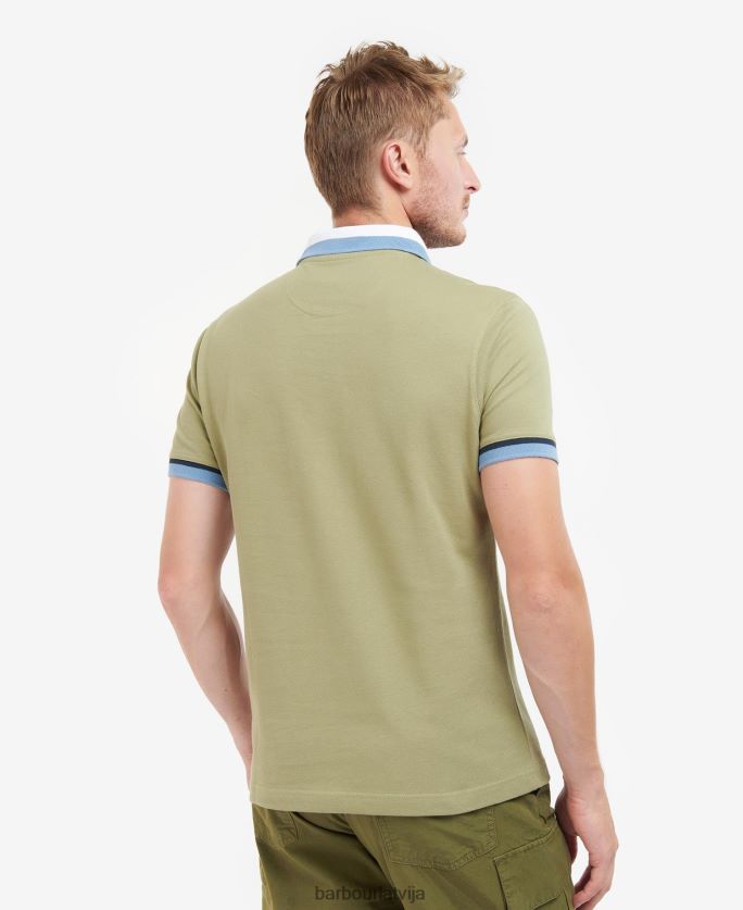 Barbour vīriešiem finkle polo krekls P8J88A648 apģērbs balinātas olīvas