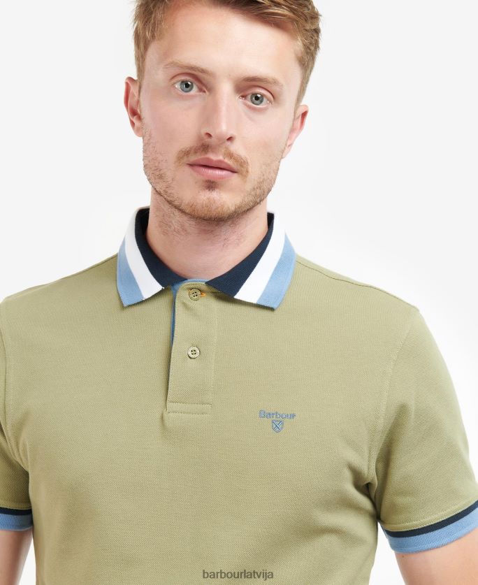 Barbour vīriešiem finkle polo krekls P8J88A648 apģērbs balinātas olīvas