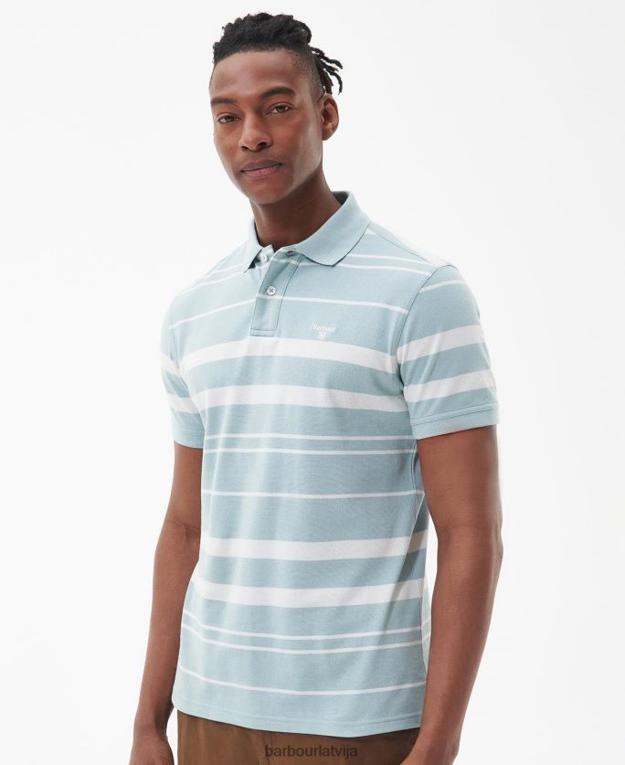 Barbour vīriešiem halden polo krekls P8J88A698 apģērbs čuksti balts