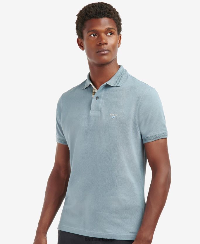 Barbour vīriešiem harrowgate polo krekls P8J88A588 apģērbs mazgāti zilā krāsā