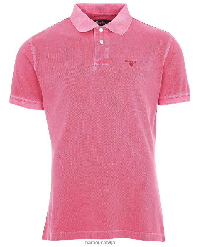 Barbour vīriešiem izmazgāts sporta polo krekls P8J88A609 apģērbs debesis