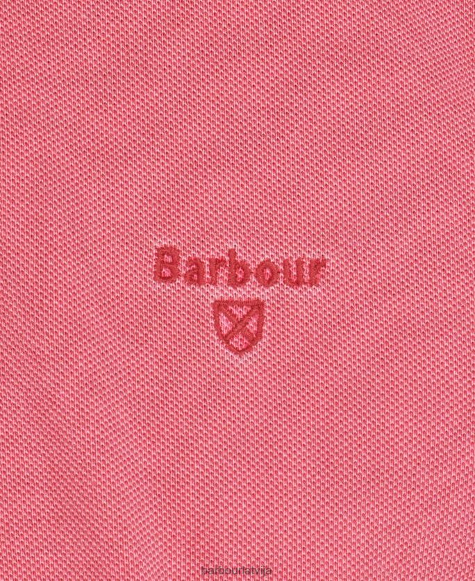 Barbour vīriešiem izmazgāts sporta polo krekls P8J88A609 apģērbs debesis