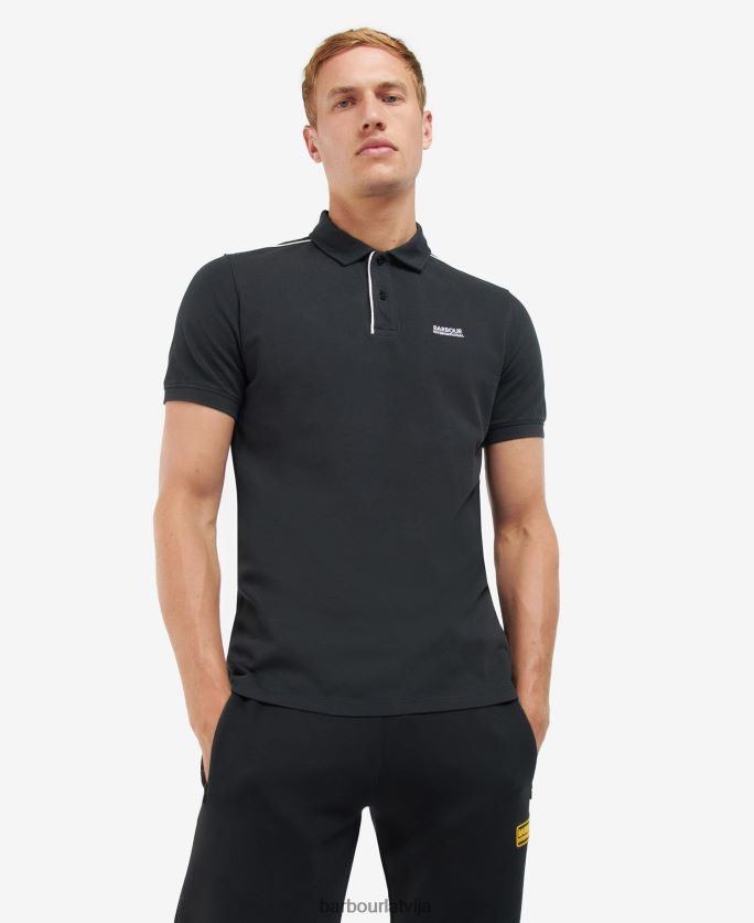 Barbour vīriešiem malas polo krekls P8J88A658 apģērbs klasisks melns