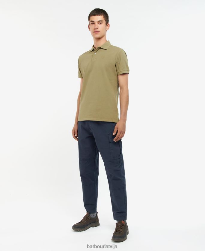 Barbour vīriešiem mazgāt sporta polo kreklu P8J88A667 apģērbs rozā sāls
